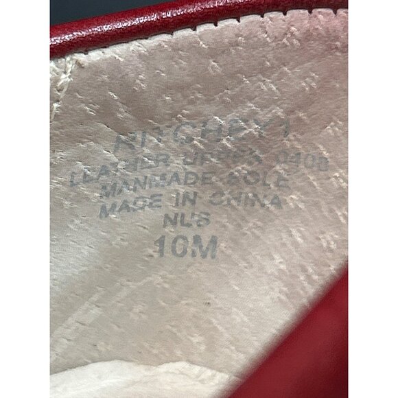 Anne Klein Red Leather Ritchey1 Loafers Size 10 M Womens Slip-On Driving Shoes - Picture 7 of 9